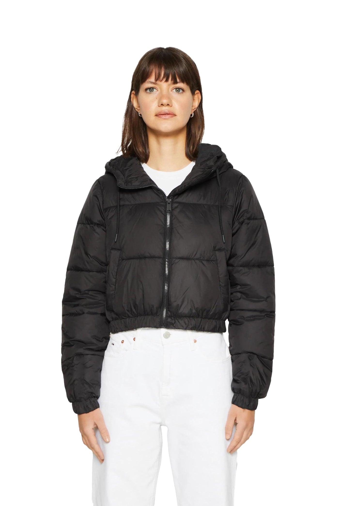 Kotty Women Full Sleeve Solid Hooded Puffer Jacket