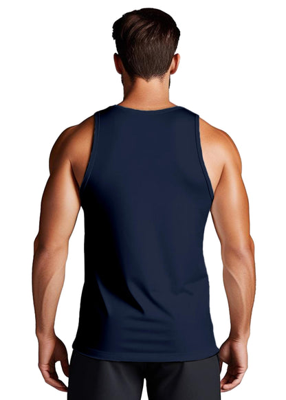 Peppyzone Mens Printed Regular Fit Vest (TT-Gym-791_Navy Blue3