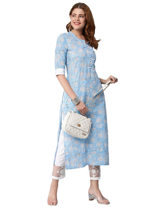 ANNI DESIGNER Women's Cotton Printed Kurta & Pant
