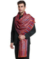 Weavers Villa Mens Acro Wool Blended Shawl - Handloom Woven Paisley Pattern - Stoles for Men - Gents Shawls - Soft & Warm Wrap