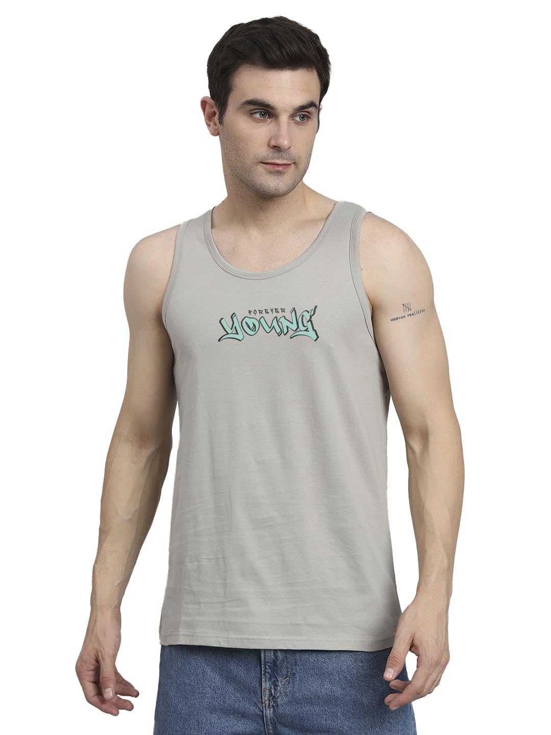 Peppyzone Mens Regular Fit Vest (TT-Teddy36FB40FB_Grey3