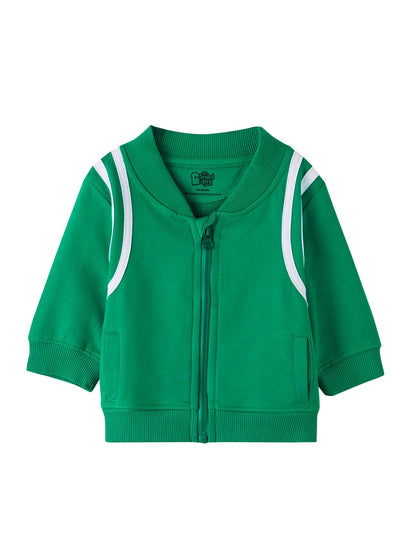 The Souled Store Forest Green Boys Long Sleeves Regular Fit Cotton Varsity Jacket