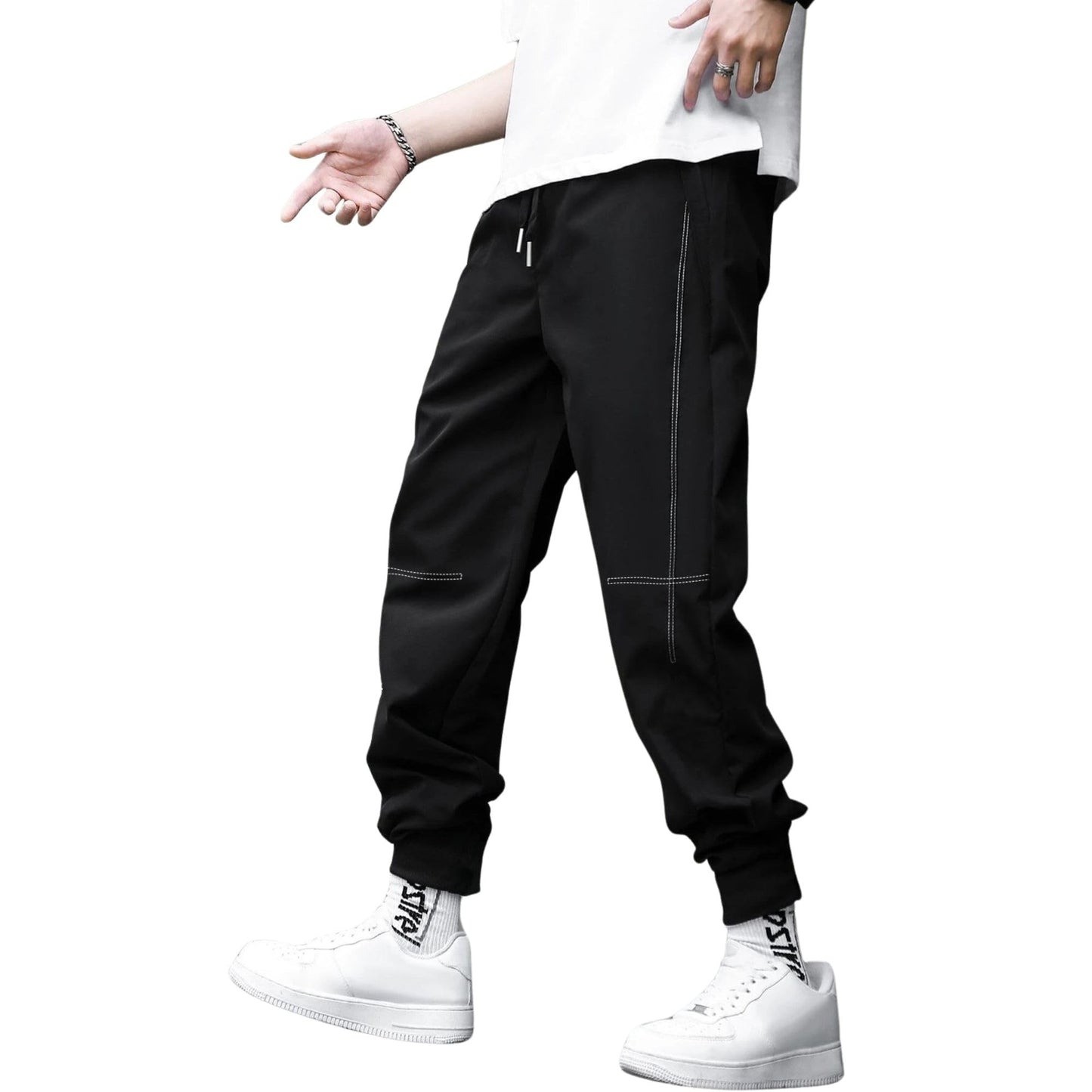 Nobero MenS Loose Sweatpants (1M-Bwjg-R0148_Black