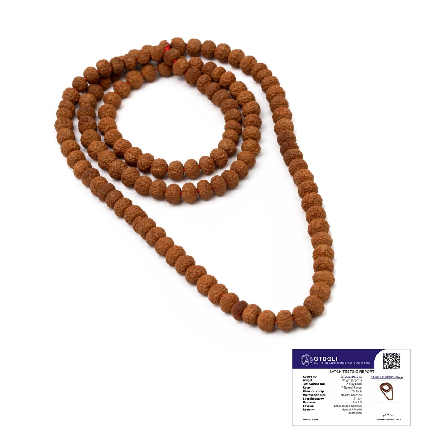 Astrotalk 7 Mukhi Rudraksha Mala 108+1 Beads | Certified 7mm Rudraksha | Attract Wealth, Prosperity & Positivity | Divine Venus Blessings | Rudraksha Mala Original for Men & Women