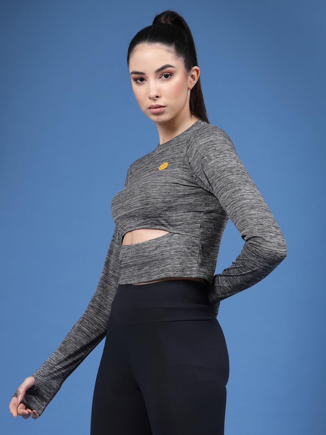 Rigo Round Neck Activewear Top for Women | Comfort Fit Stylish Active T-Shirt for Girls | Gym/Sports Wear Tees & Workout Tops