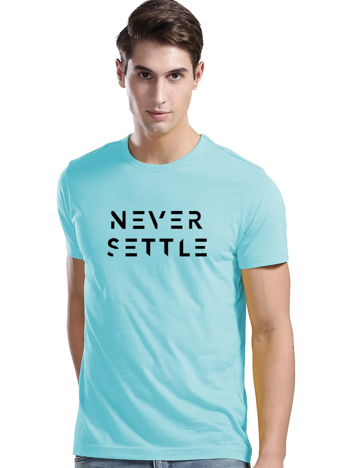 ADRO Mens Never Settle Cotton T-Shirt (RN22-03-SET-MI_Mint)