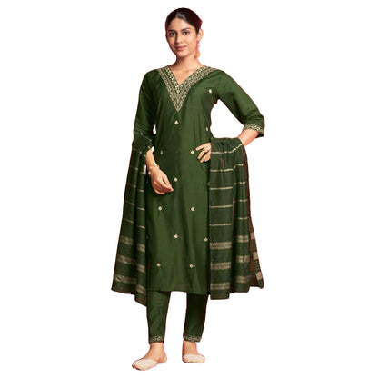 Lookmark WomenS Pure Cotton Straight Kurta Pant Dupatta Set With Elegant Embroidery - Perfect For Every Occasion (Az-Lm-Og-Ks21