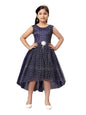 Aarika Girl's Cotton Blend Skater Knee-Length Dress (FK-3004_Navy Blue_24)