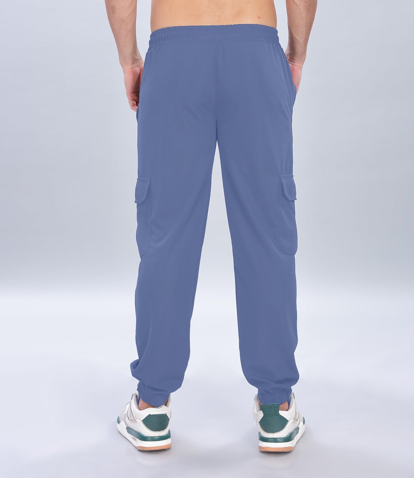 SHODOX Mens Casual Regular Fit Cargo Trackpant with Drawstring, Elastic Bottom with Side Pockets (Pack of 1)