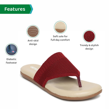 Ortho Joy Fancy Doctor Slippers | Comfortable Flat Sandals For Women Stylish