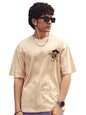 Veirdo Mens Cotton Oversized Fit Graphic Printed Short Sleeve T-Shirt