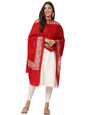 Pashmoda Women Noor Pure Wool Nalki Embroidered Stole (Size 71X203 CM)