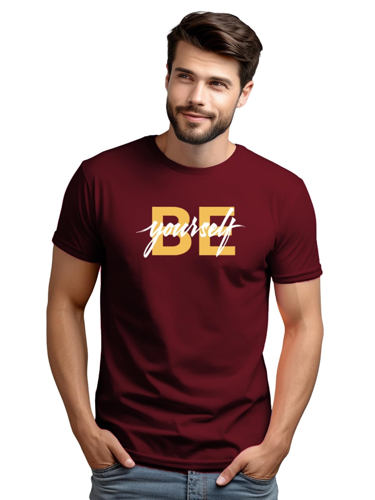 ADRO Tshirt for Men | Printed T Shirt for Men | 100% Cotton T-Shirt |Printed T Shirt | T-Shirts | RN24-BYO-MR