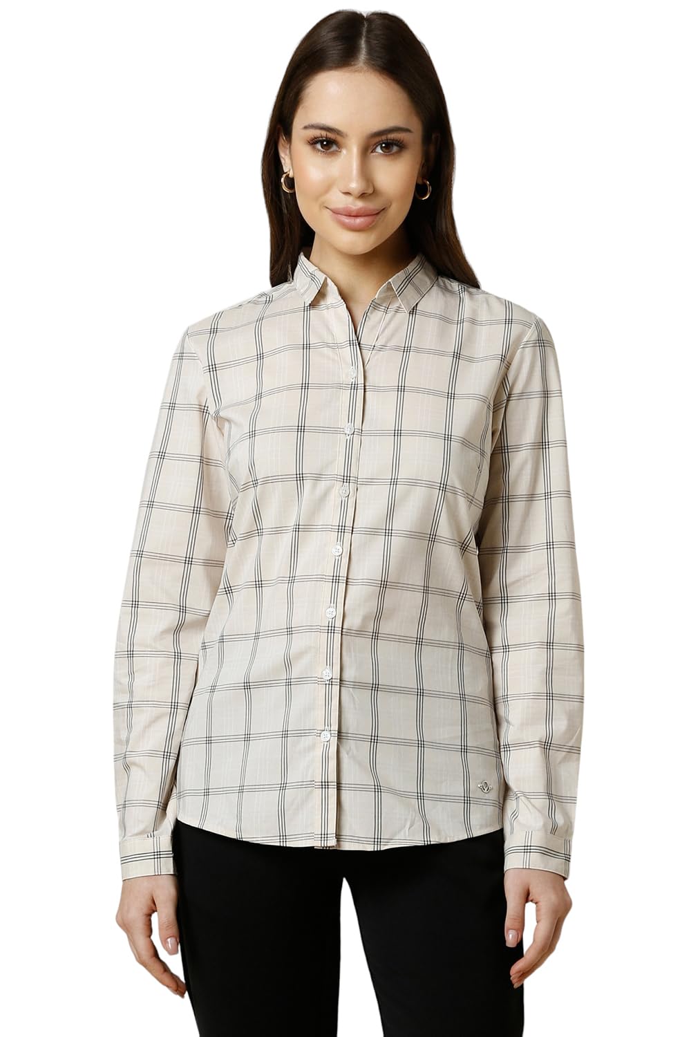 Allen Solly Women Formal Cotton Full Sleeve Stretch T-Shirt