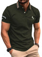 Greciilooks Polo T-Shirt For Men  Cotton Short Sleeve Regular Fit Tee | Perfect For Golf, Travel & Outdoor Casual Look Green