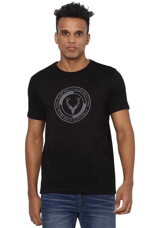 Allen Solly Men Regular Fit Printed Graphic Cotton Crew Neck T-Shirt