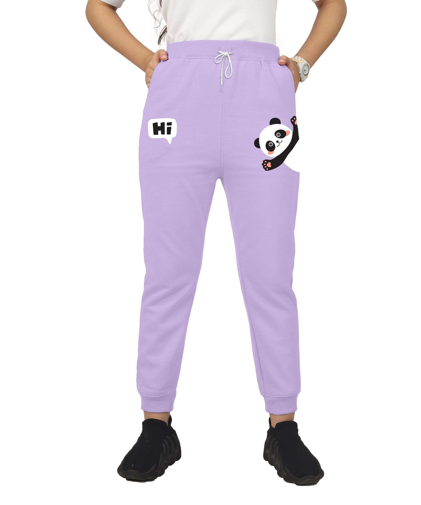 Kyda Kids Girls Cottonblend Printed Track Pants (Pack Of 1)
