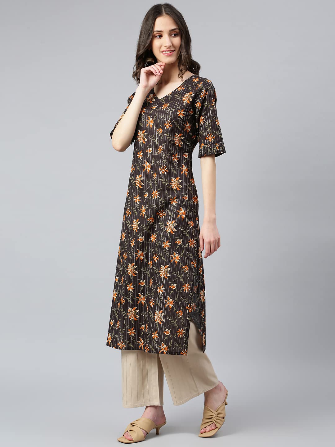 idaLia Multicolour Printed Kurta