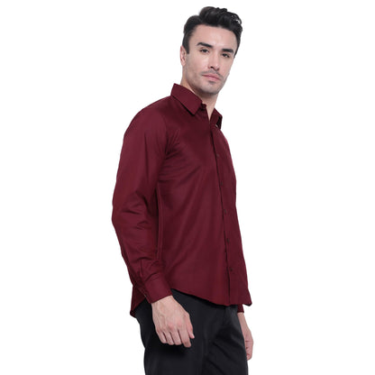 Tee Projekt Premium Plain Cotton Shirt for Men | Cotton Shirt | Casual Shirt | Solid Shirt | Full Sleeves | Formal Shirt (SFA-ST