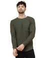 Rigo Mens Solid Regular Fit T-Shirt (CT08231596_Olive