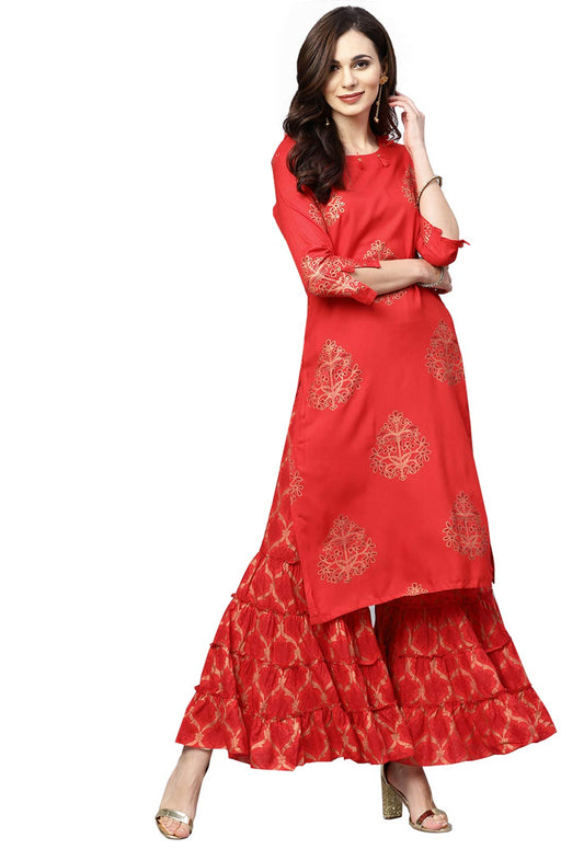 ishin Women's Rayon Salwar Suit Set