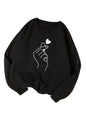 Kotty Women Full Sleeve Round Neck Pinted Sweatshirt