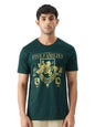 The Souled Store Official The Godfather: Five Families Men and Boys Round Neck Short Sleeve Green Graphic Printed Cotton Regular