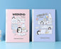 Accuprints Pack Of 2 Ruled 96 Pages Notebook Soft Bound Diary | 48 Leaf | Size 9.75 X 7 Inch | Single Line Ruled Notebook For Sc