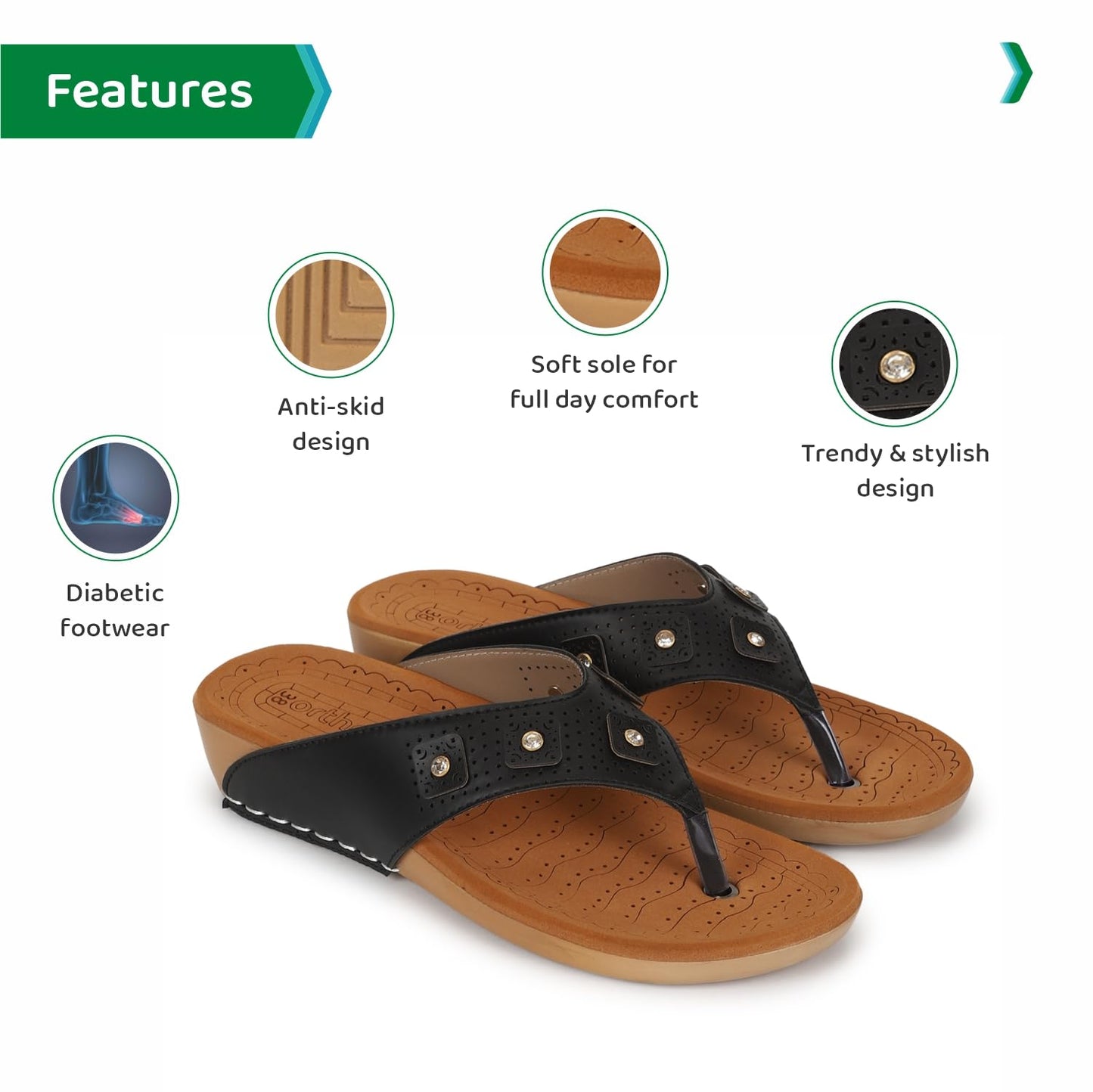 Ortho Joy Doctor Slipper For Women Fancy || Orthopedic WomenS Fashion Slipper || Comfortable Slippers For Women