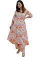 Greciilooks Rayon Standard Length Formal Travel Floral Printed Ethnic Co-Ord Kurta Set For Women (Available In 2Xl And 3Xl) (Gl-