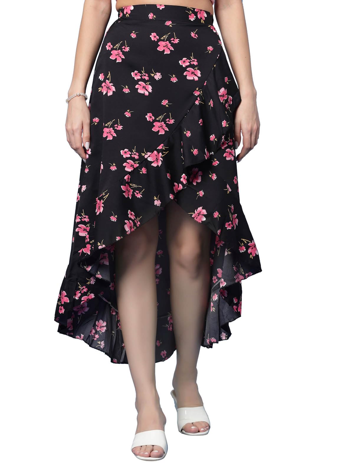 OOMPH! Long Skirts for Women Black - msk051