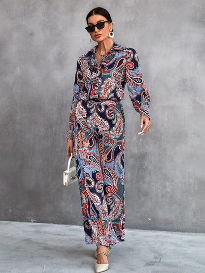 Leriya Fashion WomenS Rayon Ethnic Co-Ord Set || Paisley Printed Co-Ord Set For Women || Long Straight Shirt Kurta With Pant Se