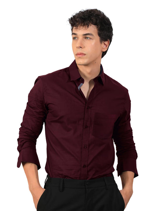 Pinkmint Mens Regular Fit Soft Cotton Blend Casual Combo Shirt with Pocket Design & Spread Collar Full Sleeves Formal Shirt Mar