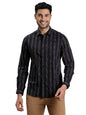 Turtle Men 100% Cotton Slim Fit Black Casual Shirt