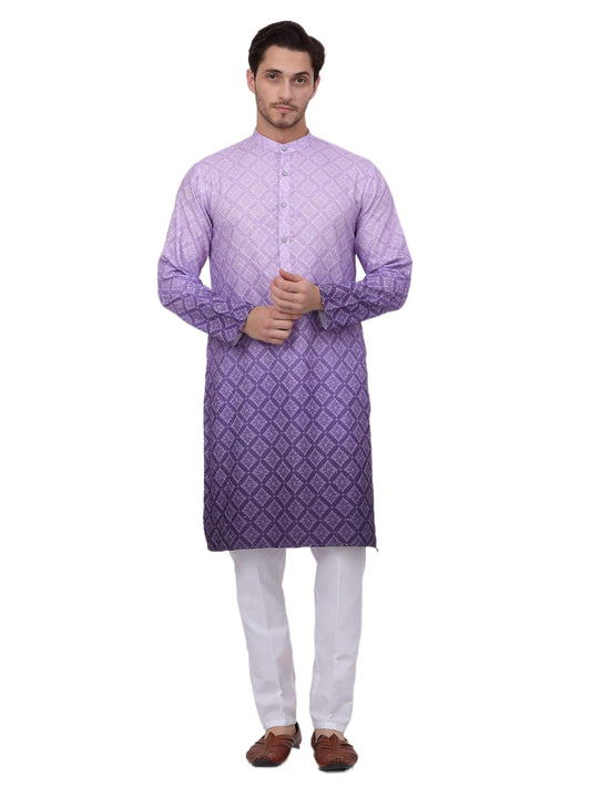 Jompers Mens Ombre Printed Kurta Pyjama Set