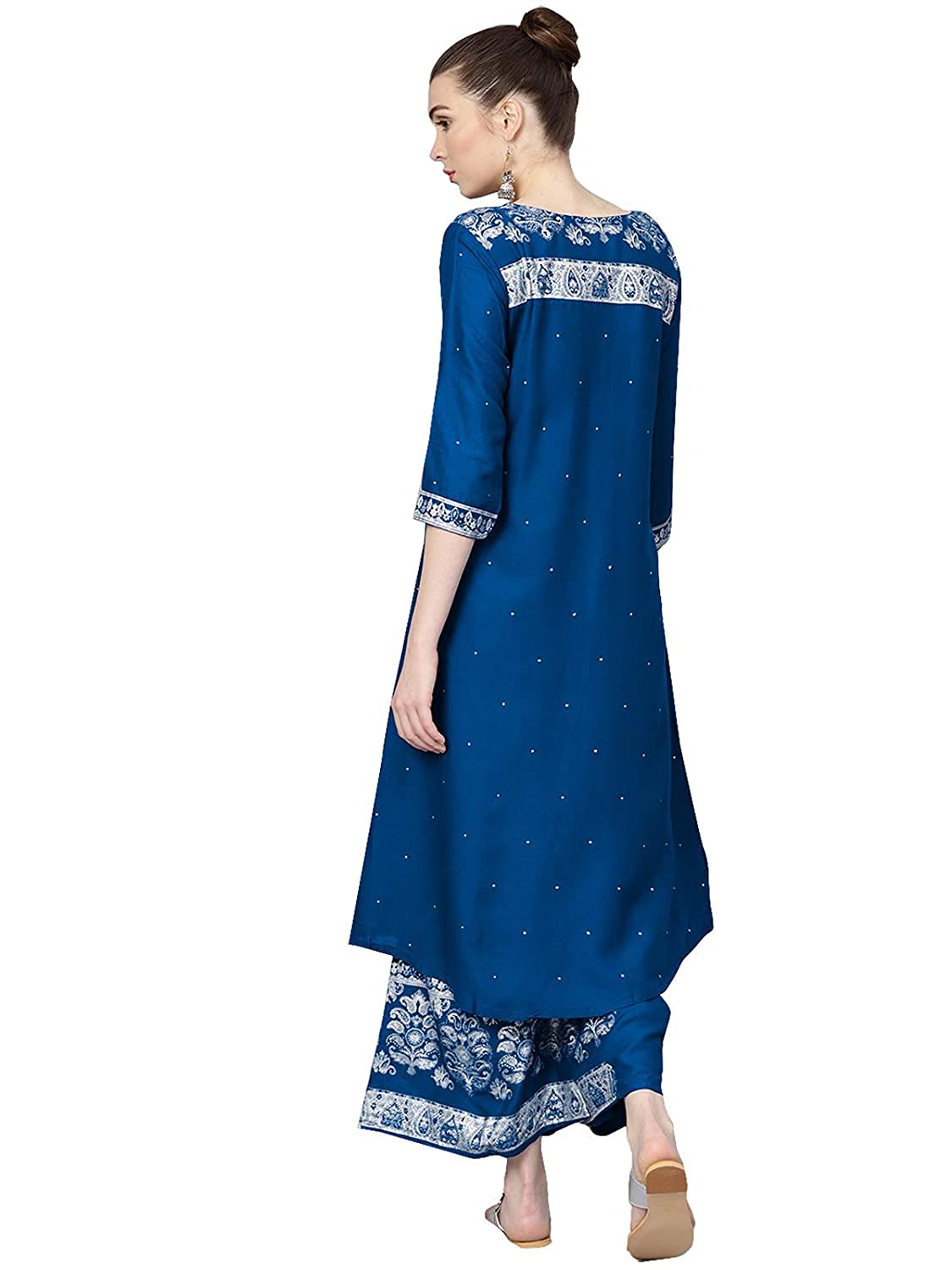 Ishin Women's Rayon Anarkali Salwar Suit Set