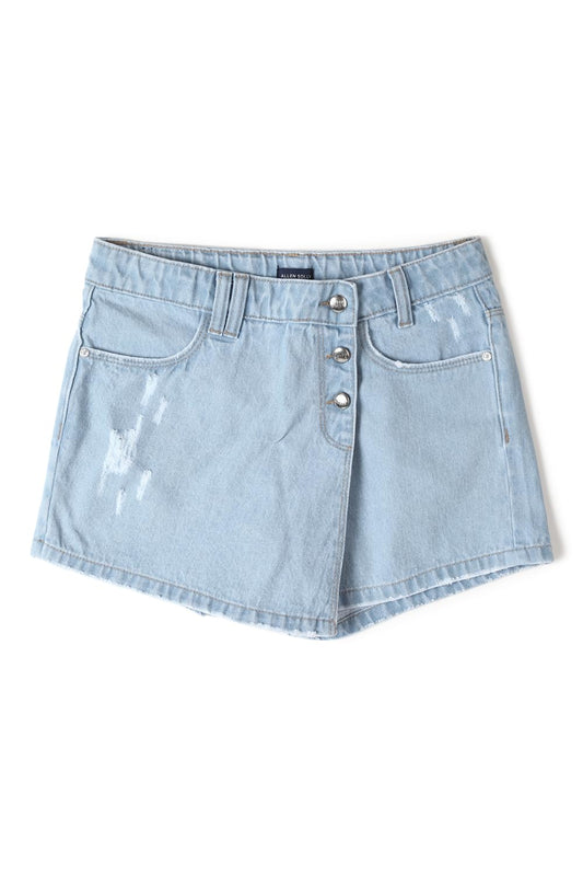 Allen Solly Girls Regular Fit Solid Shorts