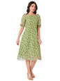Selvia Western Dress For Women|Georgette Dress For Women|A-Line Dress|Floral Printed Dress For Women|One Piece Dress For Women (