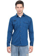 Shasmi Mens Double Pocket Cotton Shirt | Formal | Office Wear | Plain | Full Sleeve - Slim Fit Shirt for Men | Shirt for Men |