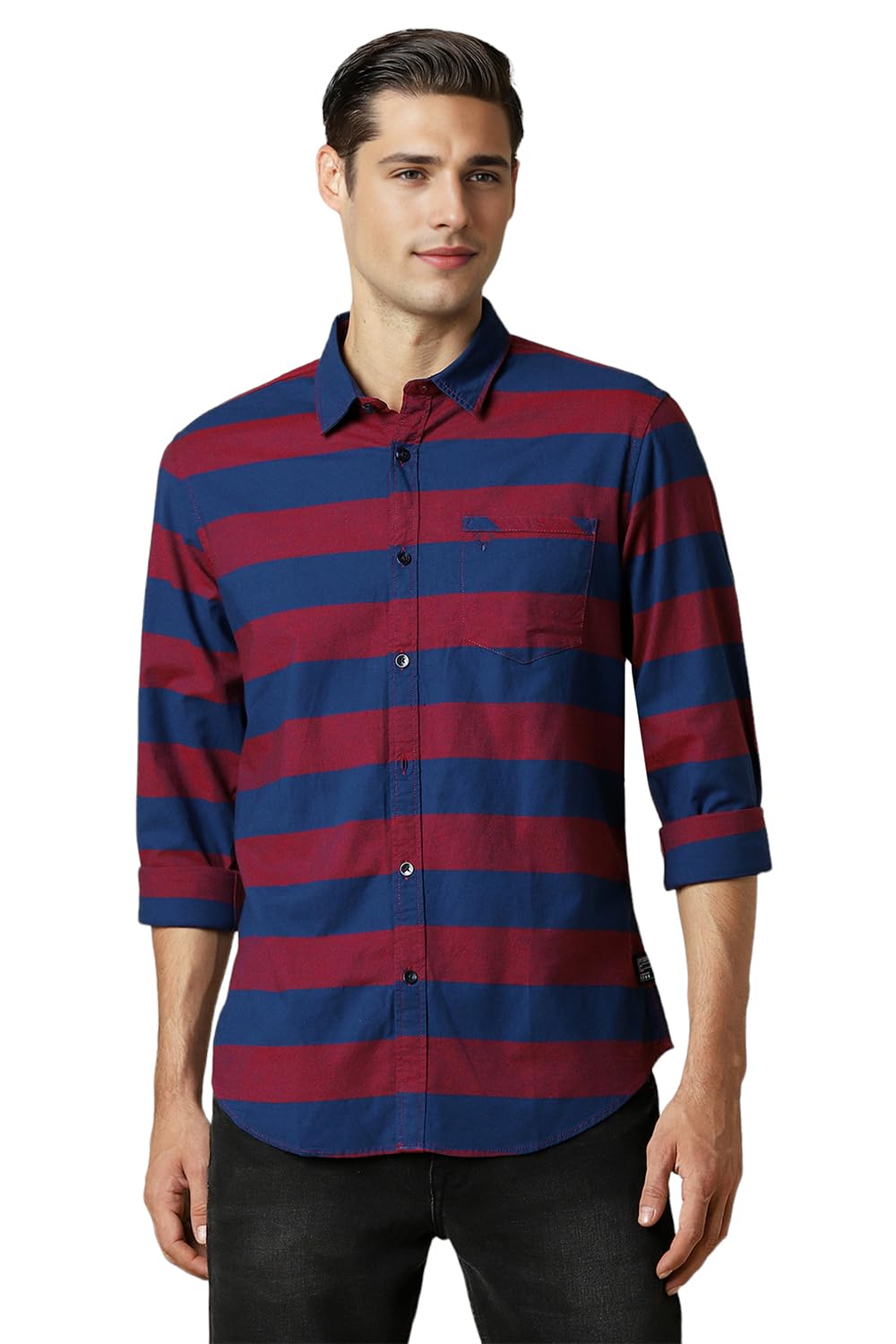 Allen Solly Men Regular Fit Striped Casual Full Sleeve Shirt