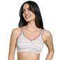 Nykd Double Layer Cotton Printed Bra With Wide Wings And U-Back For All-Day Comfort And Support | Stitched Cups And Stylish Prin