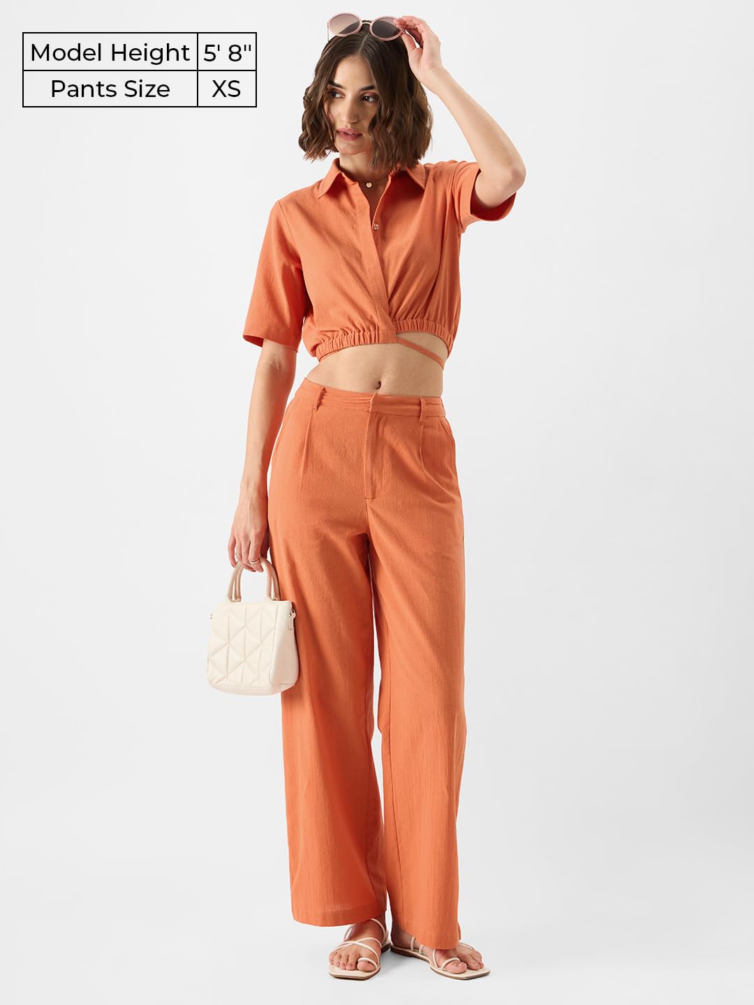 The Souled Store Solids: Rust Women Pants Pants Trousers Jeans Chinos Joggers Cargo Sweatpants Track Bottoms Slim Fit Straight L