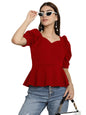 Tee Projekt Solid Stylish Casual Slim Fit Top & Tunic for Women & Girls|| Trendy Western Tops for Women
