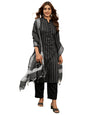 Sanisa Women's Cotton Woven & Sequence Embroidery Work Straigth Kurta with Pant and Dupatta Set| Ethnic Set | Suit Set | Kurta Set