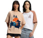 Juneberry Pure 100% Cotton Oversized Loose Baggy Fit Drop Shoulder Latest Aesthetic & Cool Graphic Prinred Half Sleeve T-Shirts