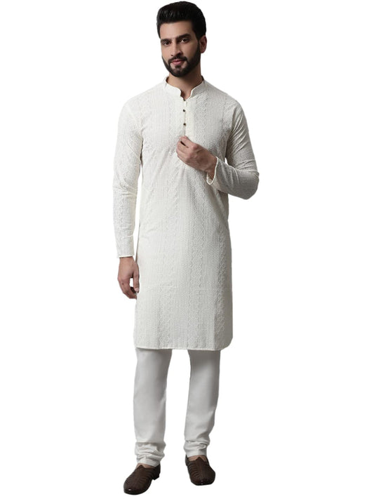 Jompers Mens Embroiderd Kurta Pyjama Set