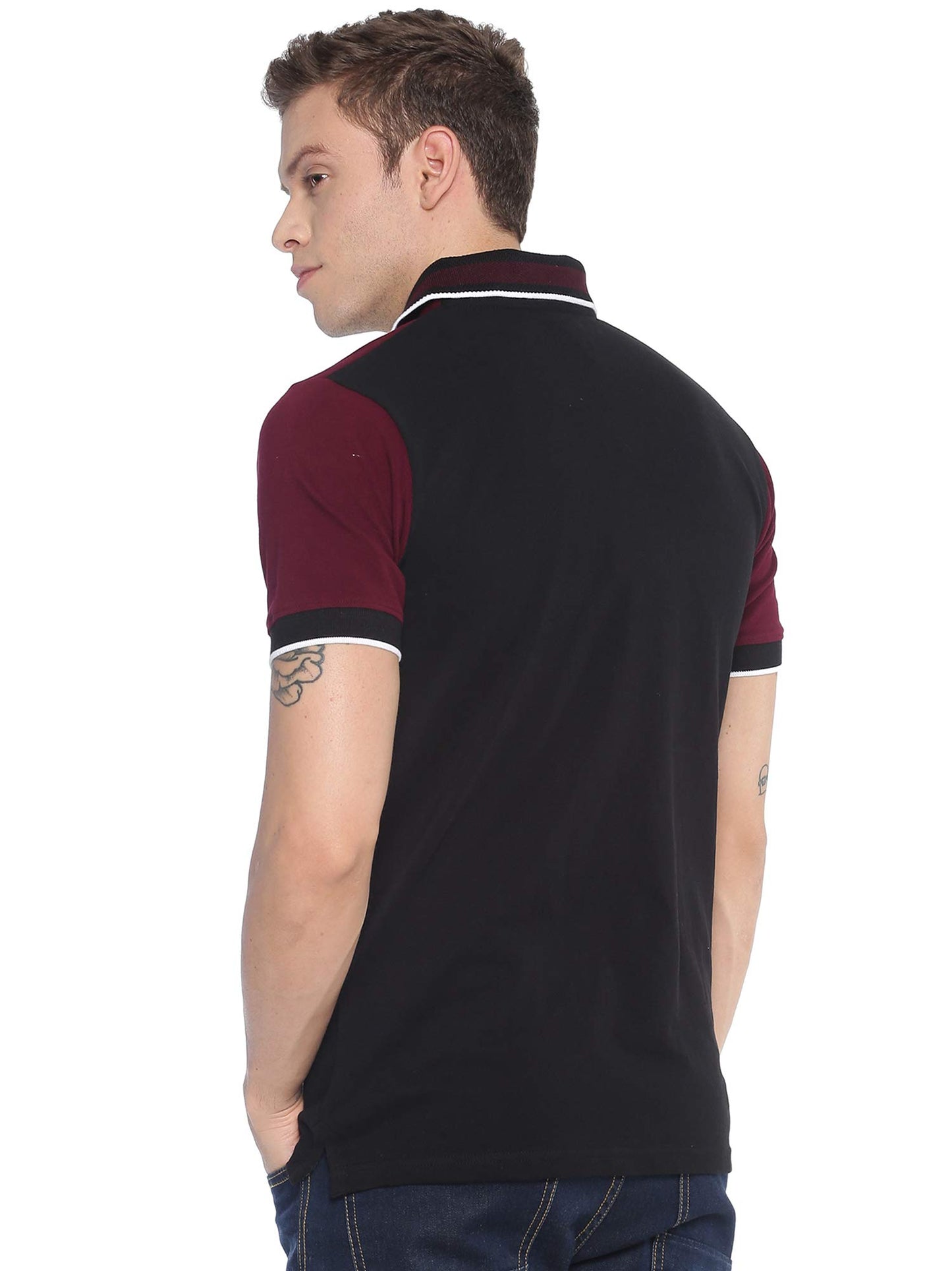 ADRO Premium Men's Regular Fit Polo T-Shirt (Burgundy)