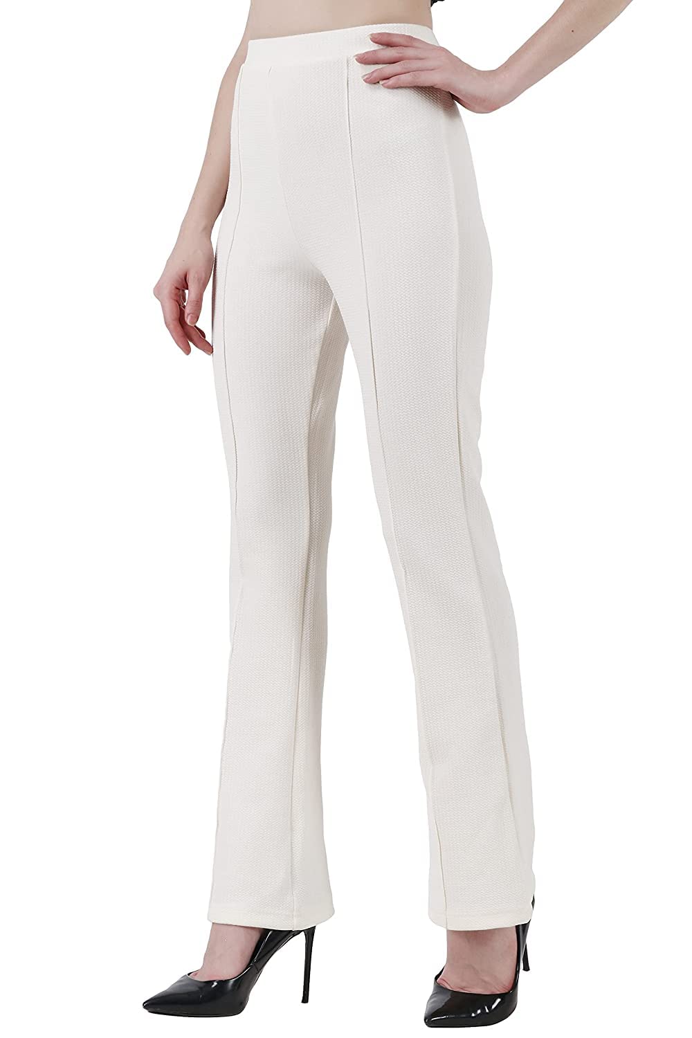OM SAI LATEST CREATION Womens Yoga Dress Pants Stretchy Work Slacks Business Casual Office Straight Leg/Bootcut Elastic Waist w