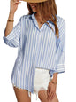 Indoprimo Striped Western Shirt For Women | Oversized Stylish Shirt Tops For Women
