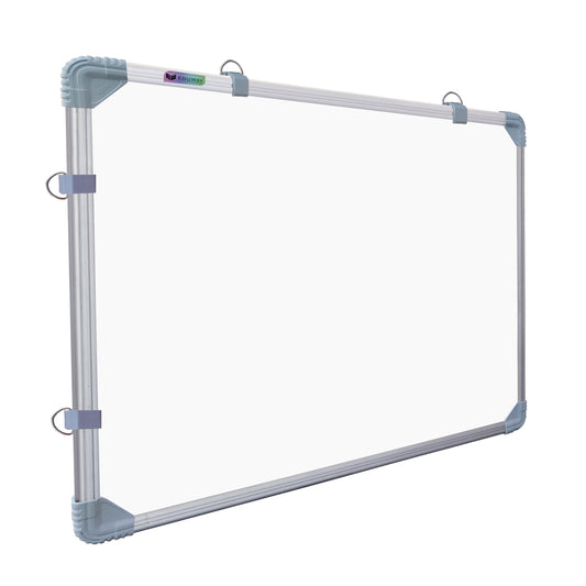 Eduway 2x3 Feet Kunj Non-Magnetic Double-Sided White Board and Chalk Board | Ideal Use for Home, Office, Kids with Sliding Hangi